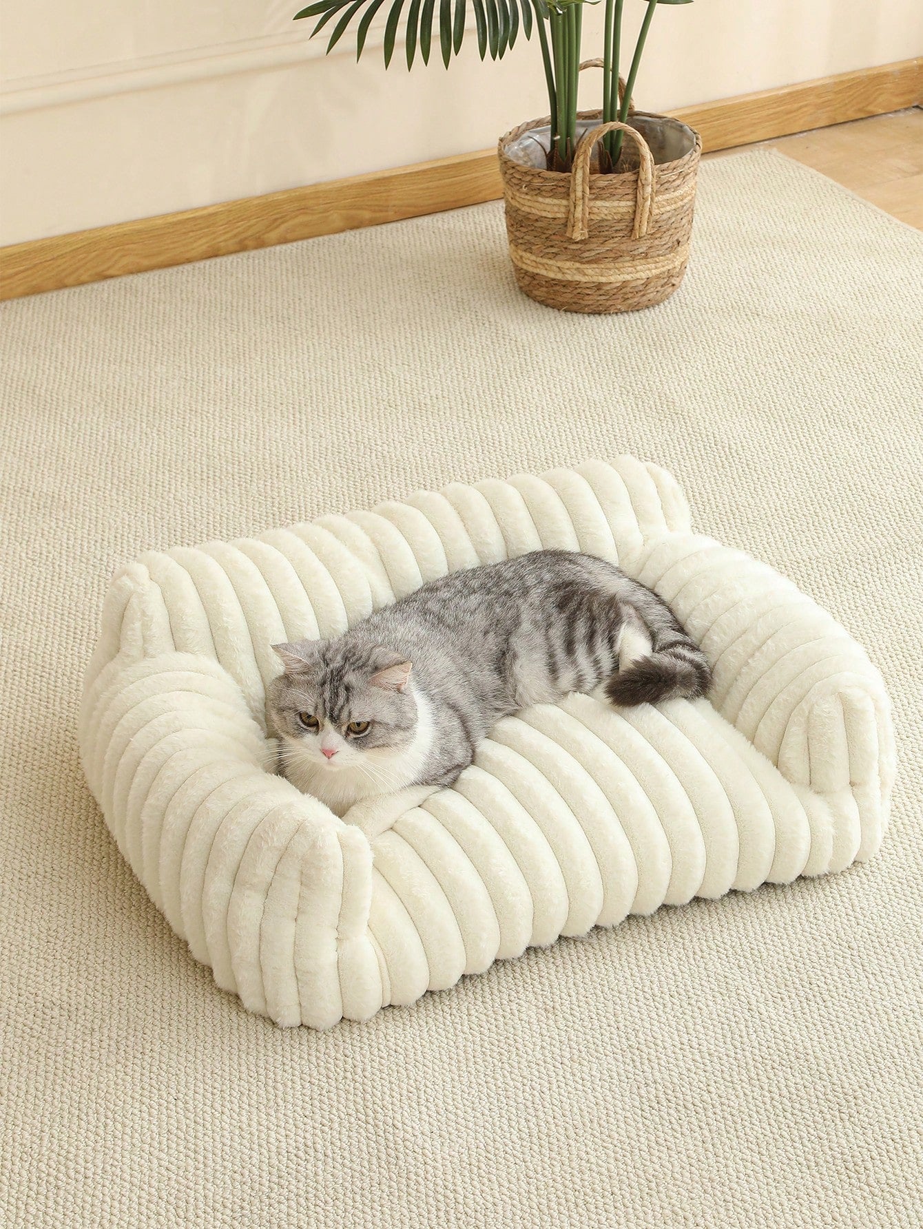 猫用ソファネスト 柔らかい猫ハウス 通気性良好 小型 / 中型 / 大型猫対応 オールシーズン使用可能