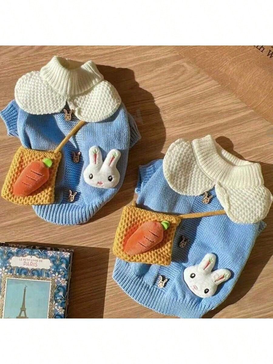 秋冬用 編み込みセーター テディベア、プードル、ビションフリーゼ、猫、犬用