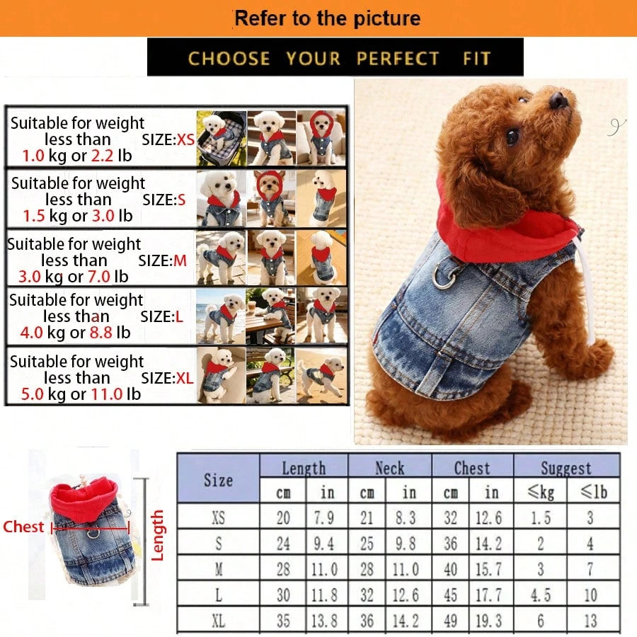 フード付きハーネスベスト 小型犬用（プードル・ビションフリーゼ・テディ対応） 春秋適用ペット服