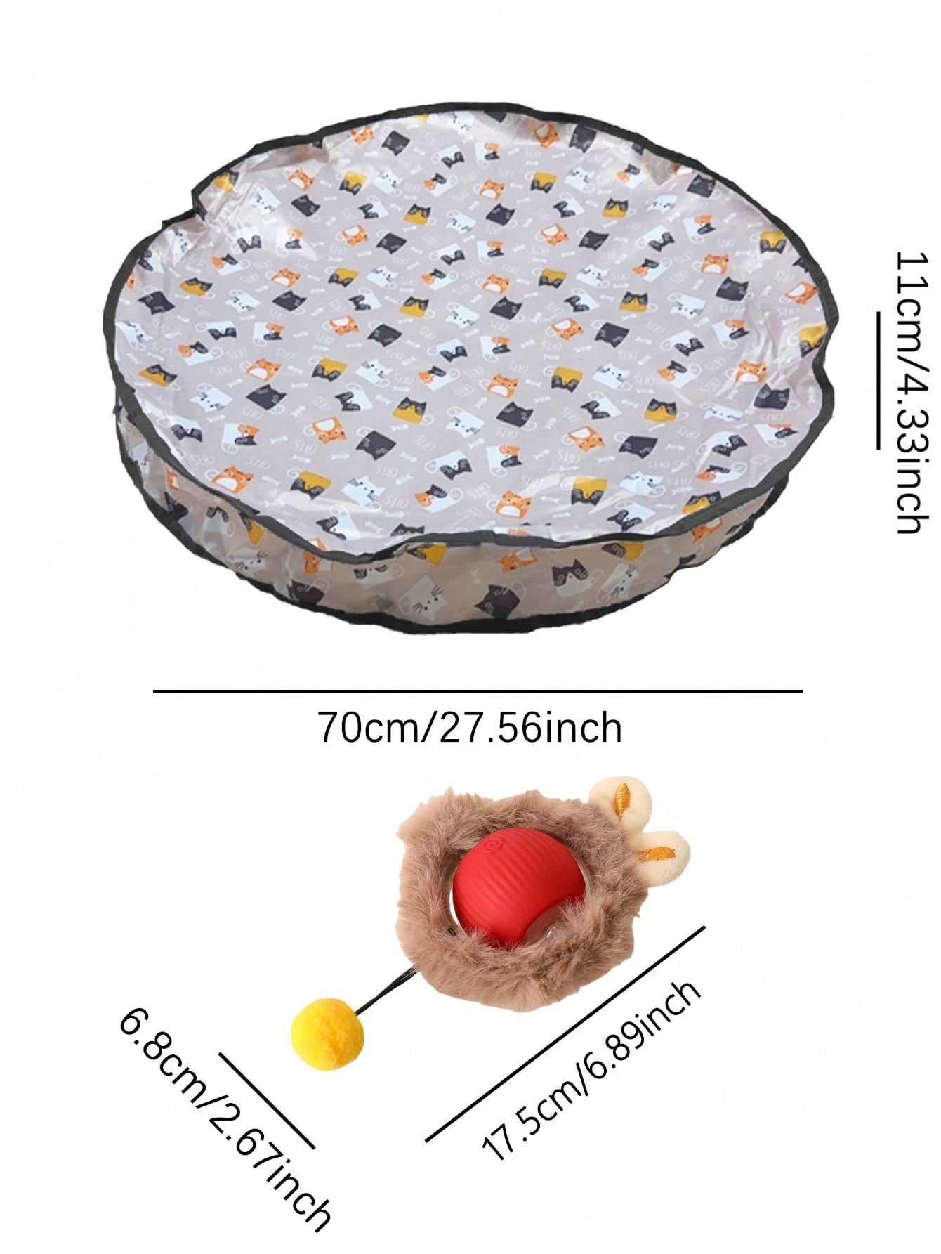 キャット ハンティング玩具セット、電動キャットボール玩具 ライト付き、追いかけ狩りペット玩具、USB充電式、子猫&ペット用品