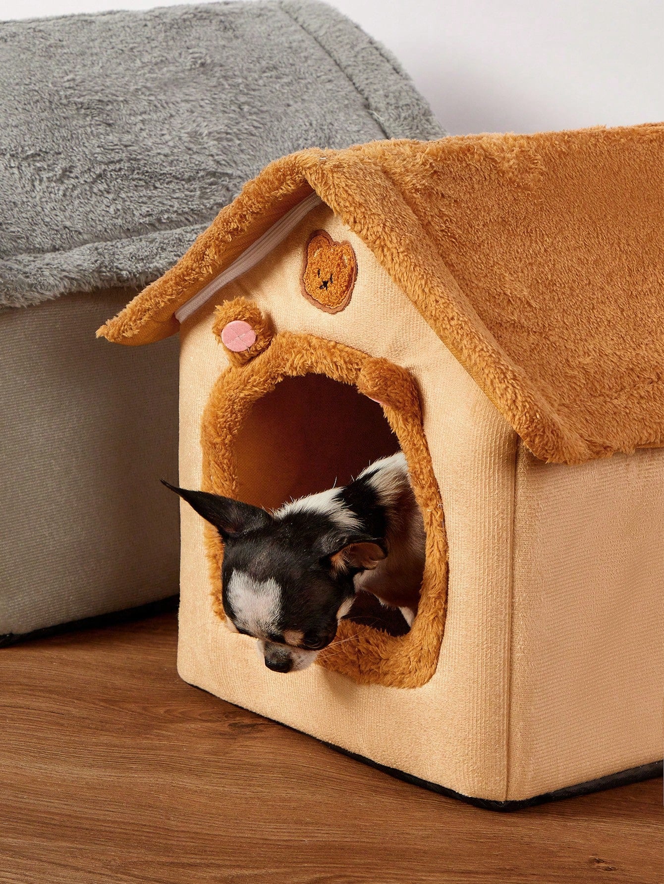 閉じ込め式 四季用 猫犬ベッド 冬暖かい ペット避難小屋