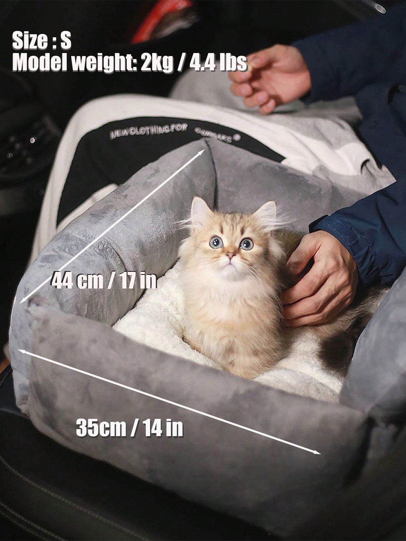 オールシーズン対応 ペットトラベルキャリア 持ち運び簡単 ぬいぐるみカーシート付き 小型～中型犬 / 子犬・子猫お出かけ用キャリーバッグ