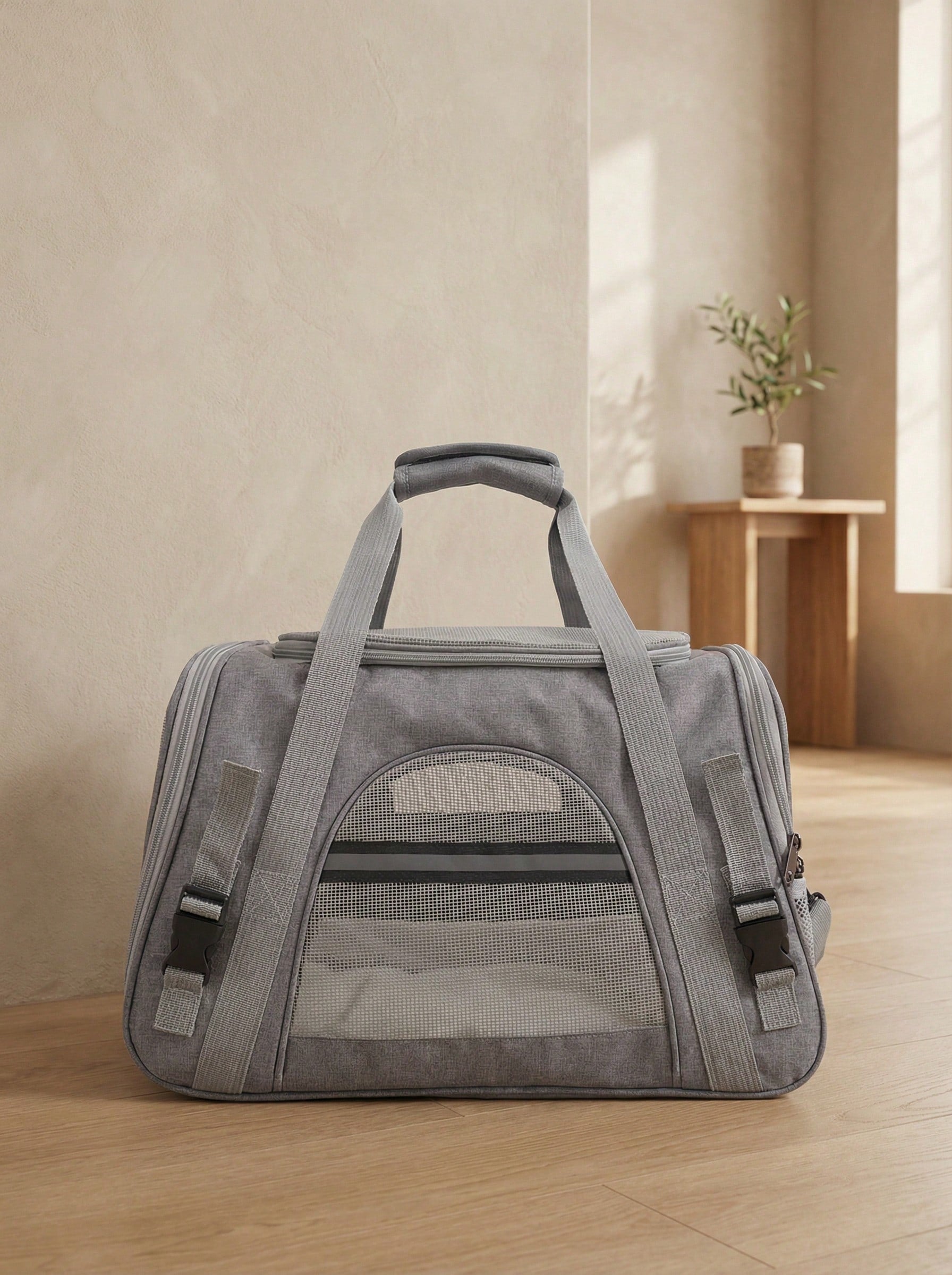 ペットキャリーバッグ 小型犬・中型猫用 最大 6.8kg（15 ポンド相当）対応 手提げ・ショルダー両対応 旅行・飛行機使用可能