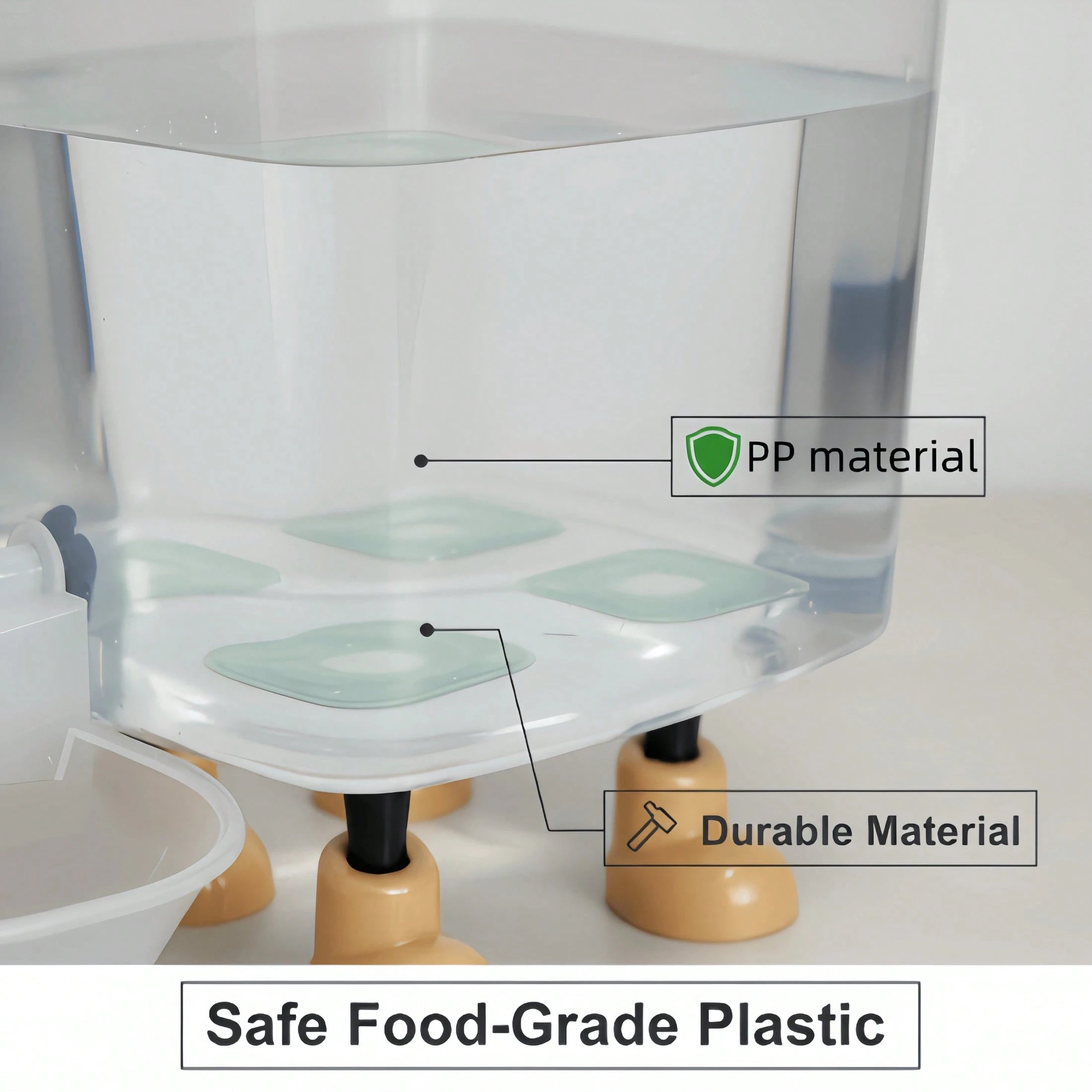 自動ペット給水器 - 電源不要!大容量の水タンク、重力式自動給水、ペットに常に新鮮な水を提供。週1-2回の給水で済み、毎日の給水の手間を解消!