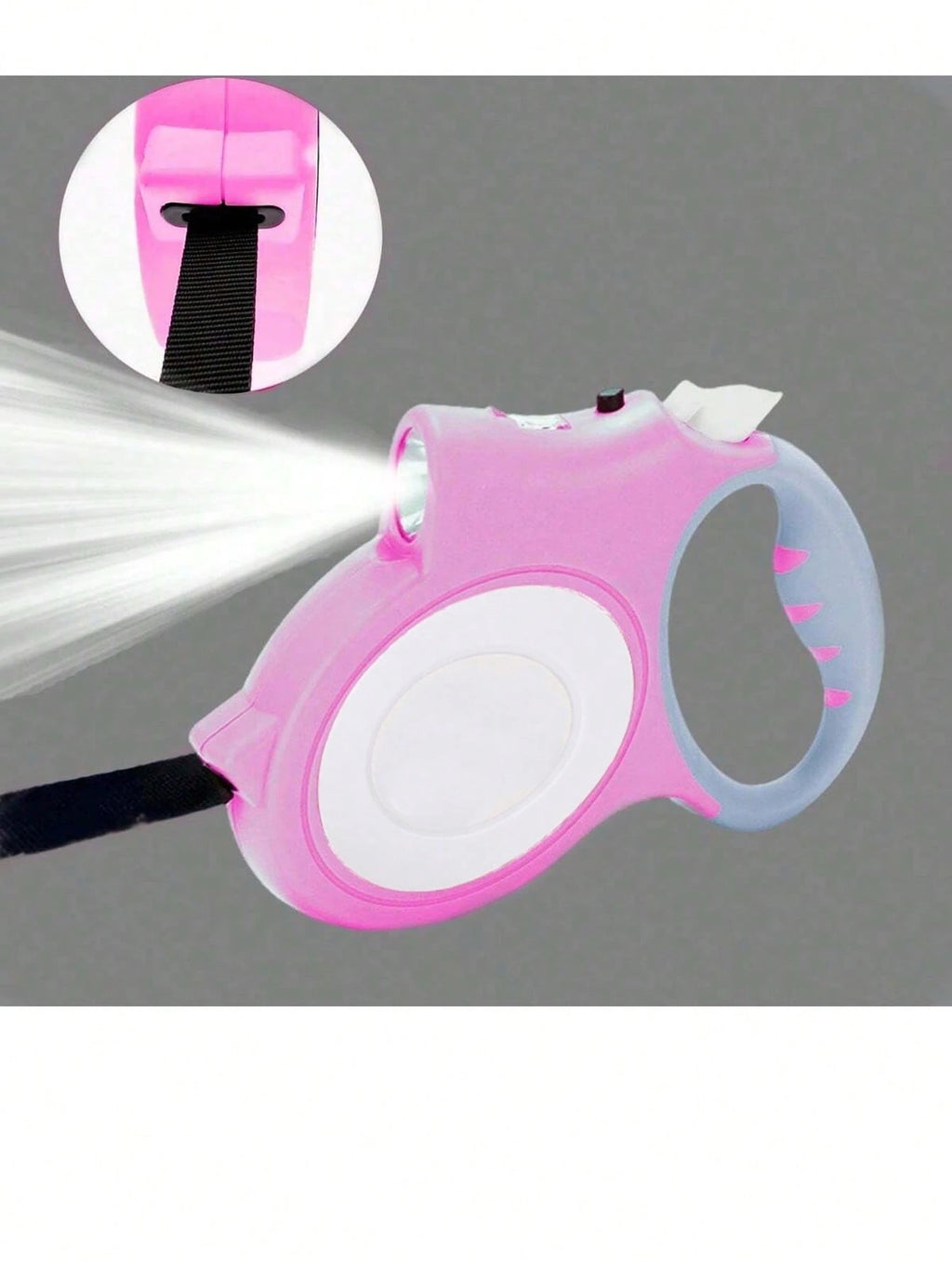 犬用自動巻き取り式リード Led ライト付き ナイロン製 5m 伸縮自在 最大 35kg 対応